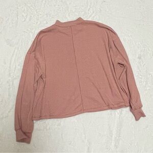 Urban Outfitters Urban Romantics Pullover Striped Cropped Mock Neck Top Sz M